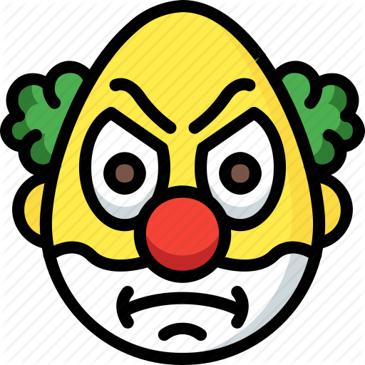 Clown Clipart Angry - Clown Emoji (512x512)