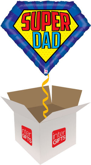 30″ Super Dad Emblem - 50th Birthday Balloon Images Purple (301x544)