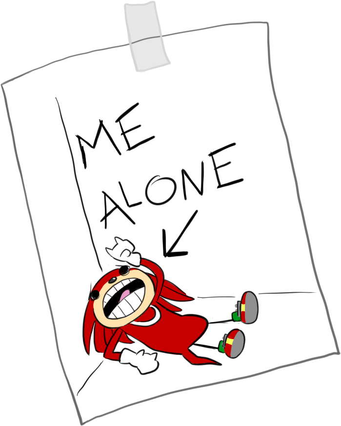 Forever Alone Knuckles By Tigsie - Forever Alone Knuckles By Tigsie (775x927)