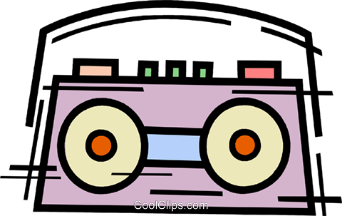 Portable Cassette Players Royalty Free Vector Clip - Portable Cassette Players Royalty Free Vector Clip (480x303)