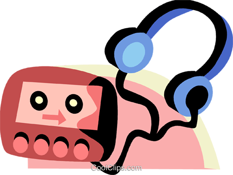 Portable Cassette Players Royalty Free Vector Clip - Portable Cassette Players Royalty Free Vector Clip (480x361)