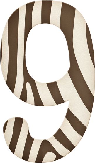 Kaagard Jungleboogie Png Album Number Sets Printable - Numero 9 Animal Print (324x553)