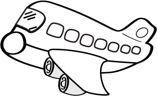 Flight Clipart Black And White - Airplane Clipart Black And White (640x480)