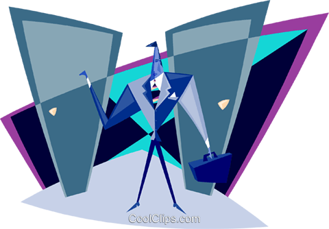 Business Man Knocking On Doors Royalty Free Vector - Triangle (480x334)