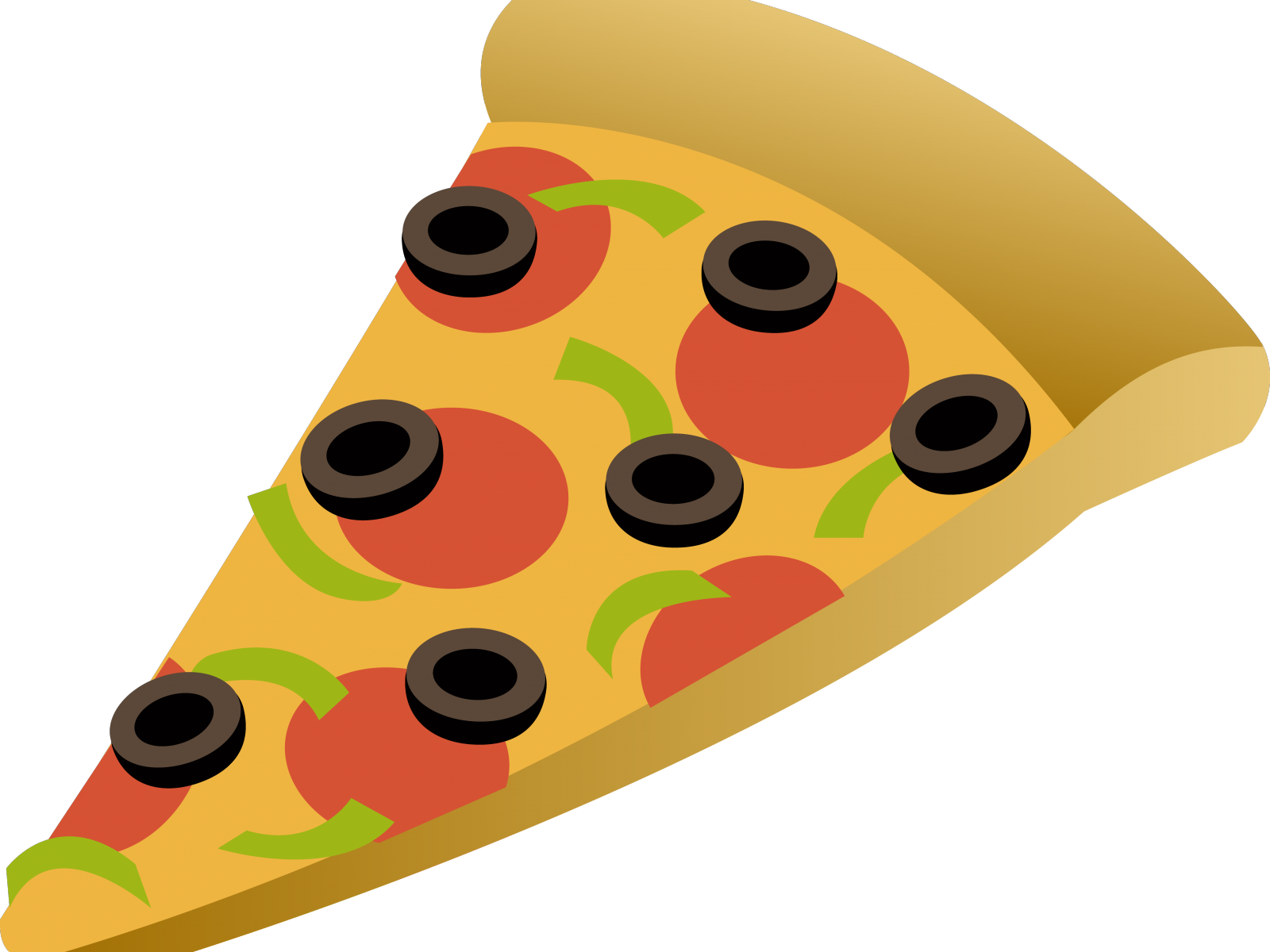 Knife Clipart Pizza - Pizza Slice Clipart (1600x1200)