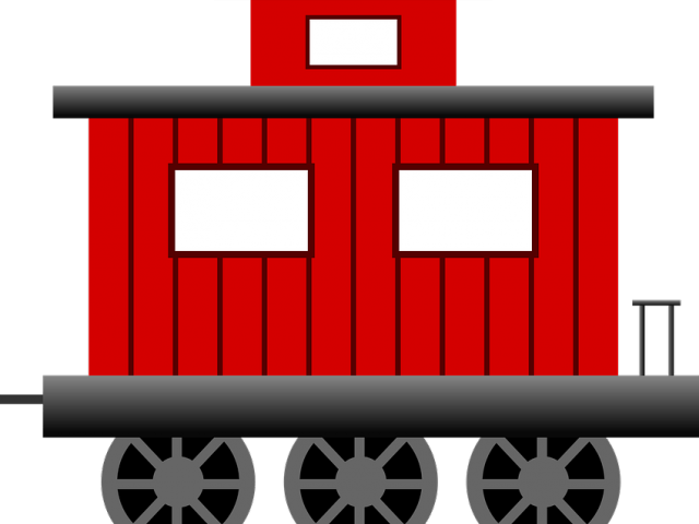 Locomotive Clipart Caboose - Red Caboose Clip Art (640x480)