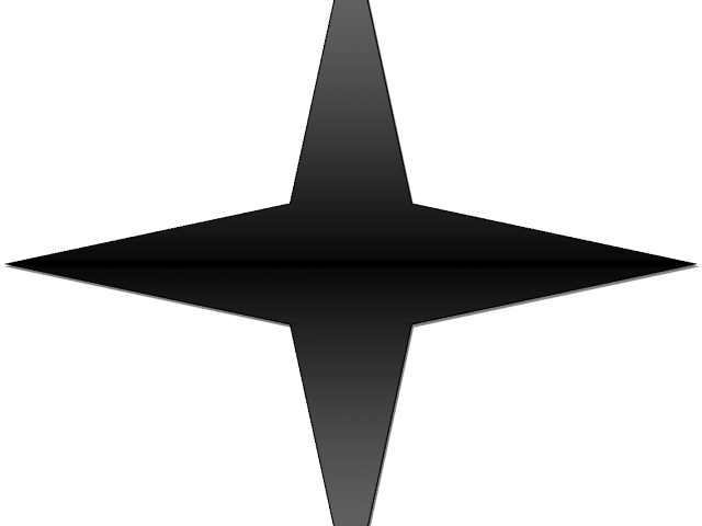 Drawn Star 4 Point - 4 Point Star Vector (640x480)