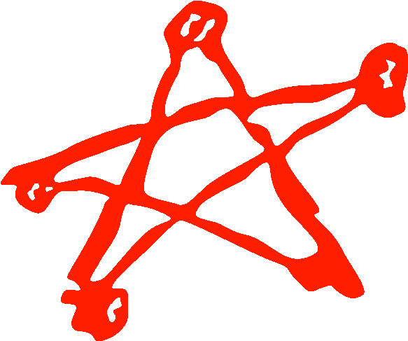 5 Point Star Drawn By A Child - 5 Point Star Drawn By A Child (591x488)