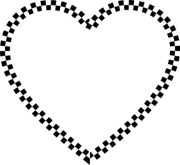 Check Black And White Heart Can Stock Photo - Black And White Checkered Heart (370x340)