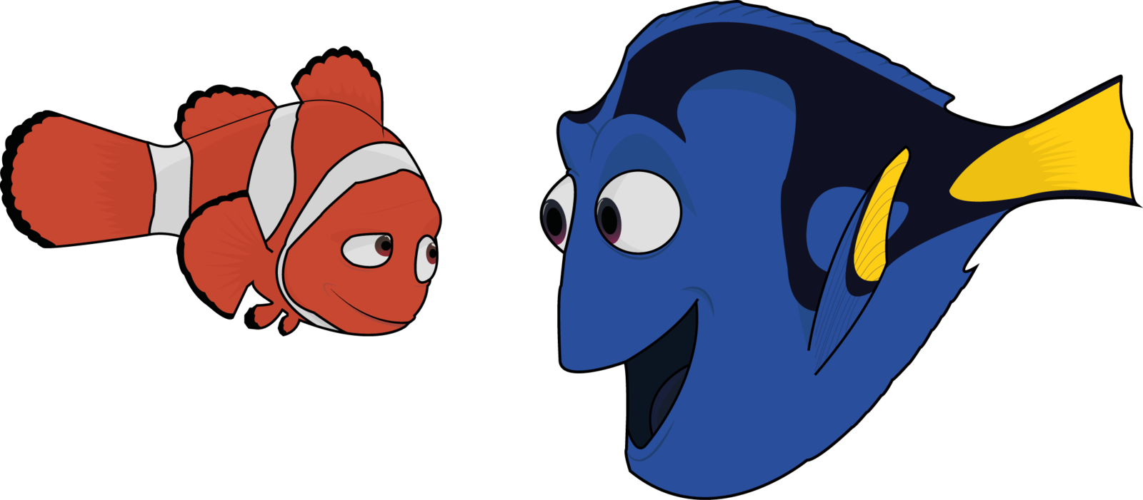 Finding Dory Is Pixars Seventeenth Feature Film It - Nemo And Dory Vector (1600x701)