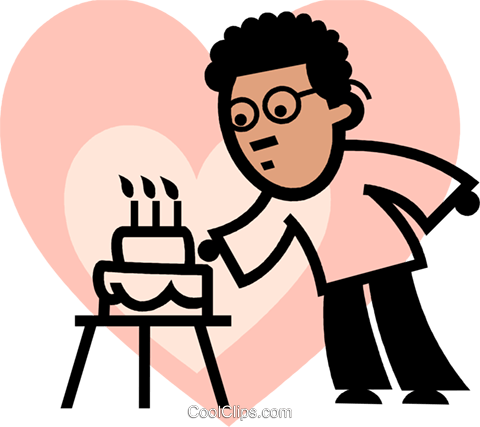 Man Blowing Out The Candles On His Cake Royalty Free - Man Blowing Out The Candles On His Cake Royalty Free (480x427)
