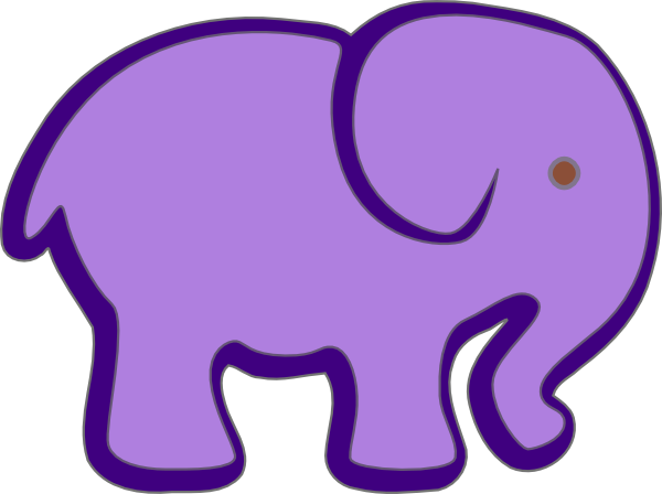 Elephant Footprints Clip Art - Elephant Clip Art (600x448)