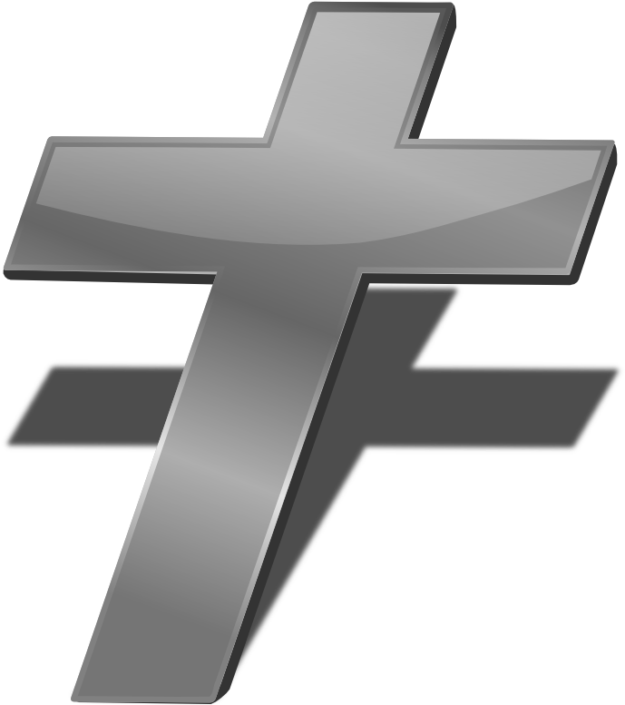 Clipart - Cross - 3d Cross With Transparent Background (710x800)