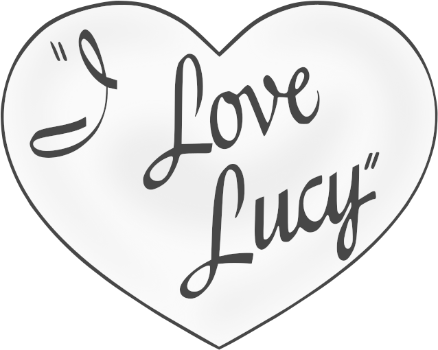 I Love Lucy Title - Love Lucy Logo Black And White (676x525)