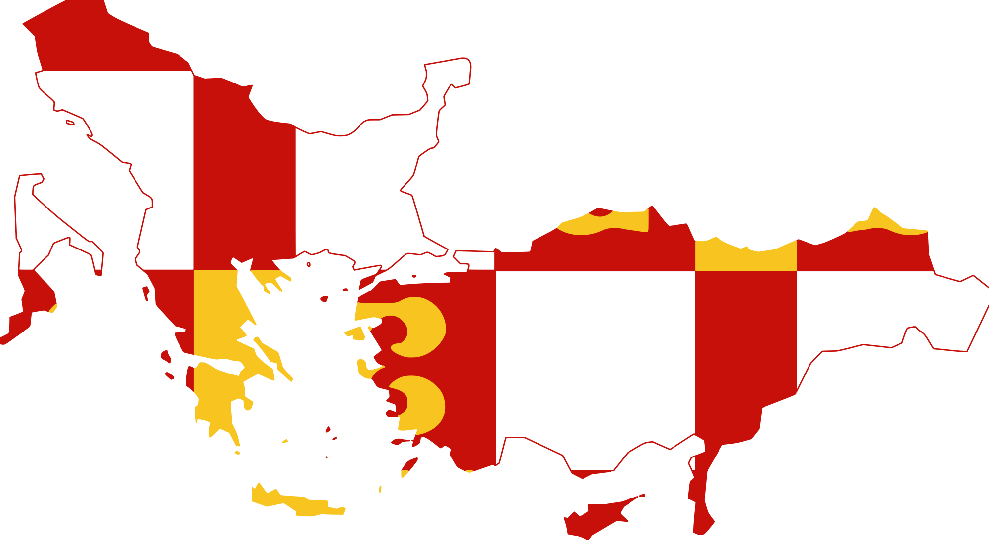 Byzantine Empire Flag Map (2000x1093)