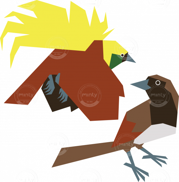 See More From This Artist - Perching Bird (591x600)