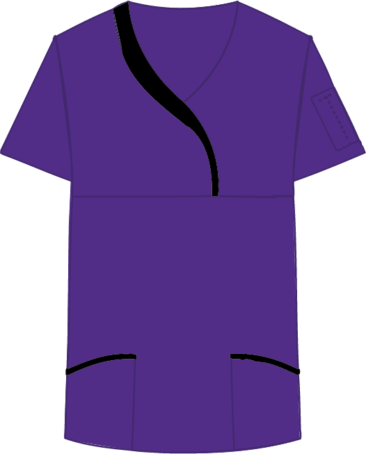 Ladies Sculpted Scrub Top - Active Shirt (526x653)