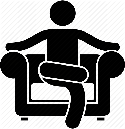 Chair Lounge Man Sofa - Sitting On A Sofa Icon (493x512)