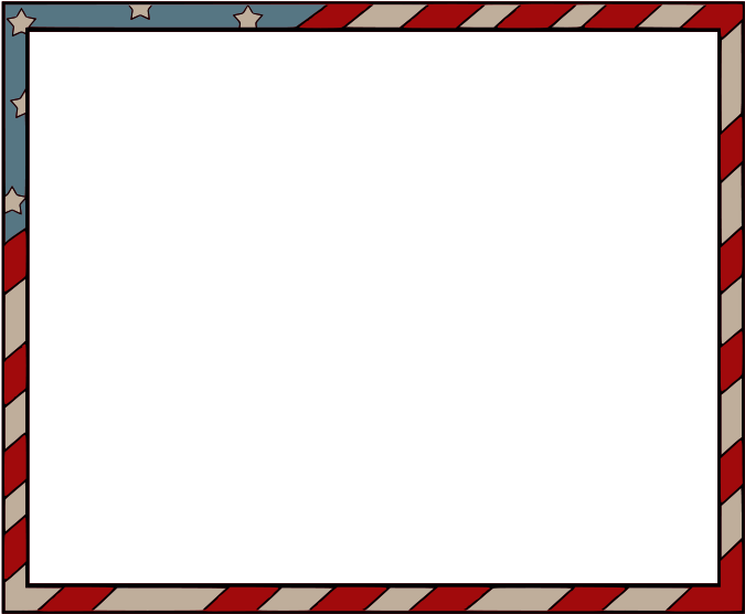 Americana 20clipart - American Flag Border Transparent (800x659)