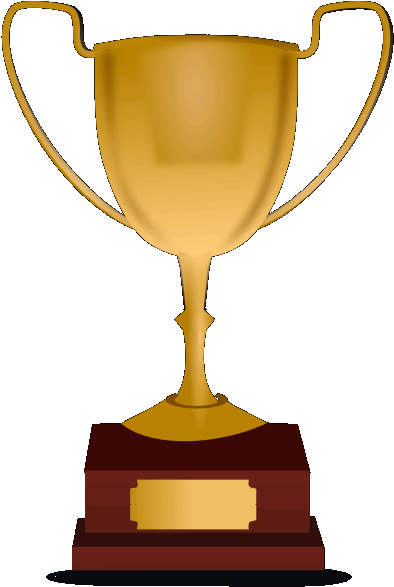 Community Service Award - Transparent Background Trophy Png (474x596)
