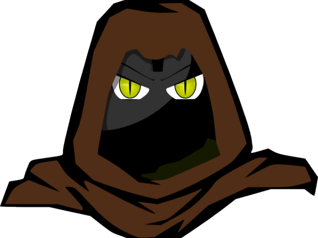 Hood Clipart Hooded Man - Scary Cartoon Face Png (640x480)