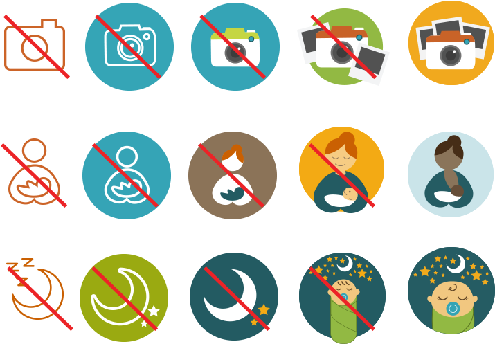 Testing Icon Styles For The My Pregnancy And Baby Today - Circle (750x550)