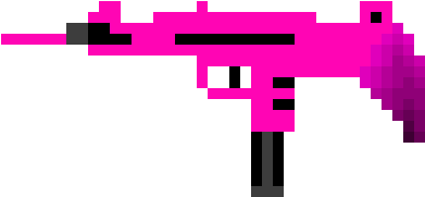 Israel Uzi - Pink Gun Pixel Art (490x270)