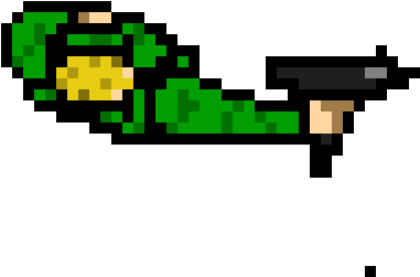 Drug Trader With Uzi - Hammer Kirby Pixel Art (530x320)