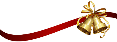Christmas Ribbon And Bells Transparent Png Stickpng - Transparent Background Christmas Bells Png (400x400)