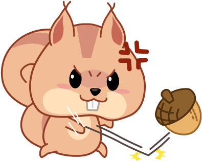 Kwipi Squirrel Love Acorn Messages Sticker-7 - Cartoon (408x408)