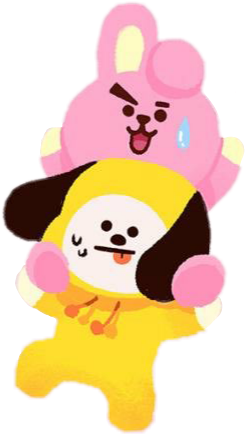 Cooky Chimmy Chimcooky Bt21 - Bt21 Cooky And Chimmy (617x575)
