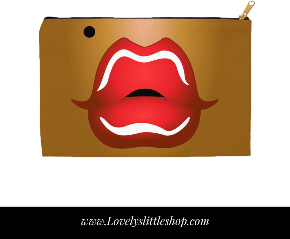 Red Kiss Kiss Make-up Bag - Red Kiss Kiss Make-up Bag (1000x1000)