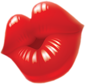Blowing Kiss Lips Clipart - Red Lips Kiss (375x357)