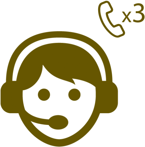 Call Handling Three Languages - Icon Customer Service Vector (500x500)