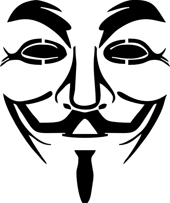 Anonymous Mask Logos And Symbols - Guy Fawkes Mask (555x665)