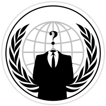 Anonymous Clipart Sticker - Anonymous Logo Png (375x375)
