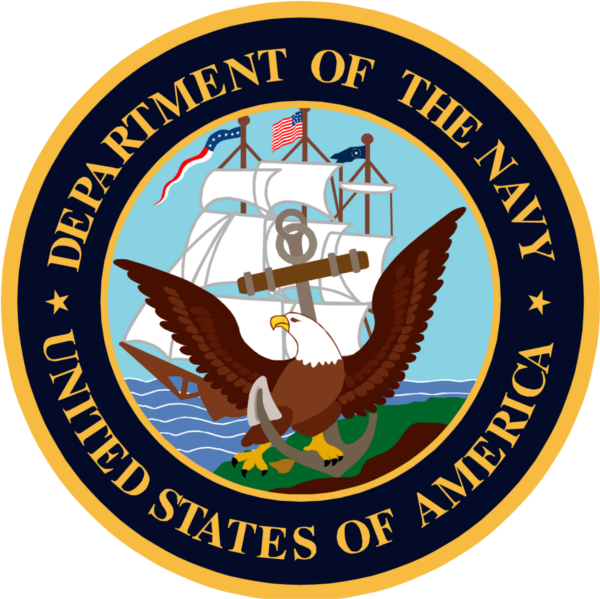 Navy Logo - Department Of Navy Emblem (600x599)