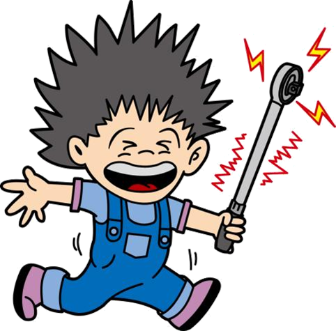 Do Not Use In High Voltage Areas - Torque Wrench Using Cartoon (482x475)