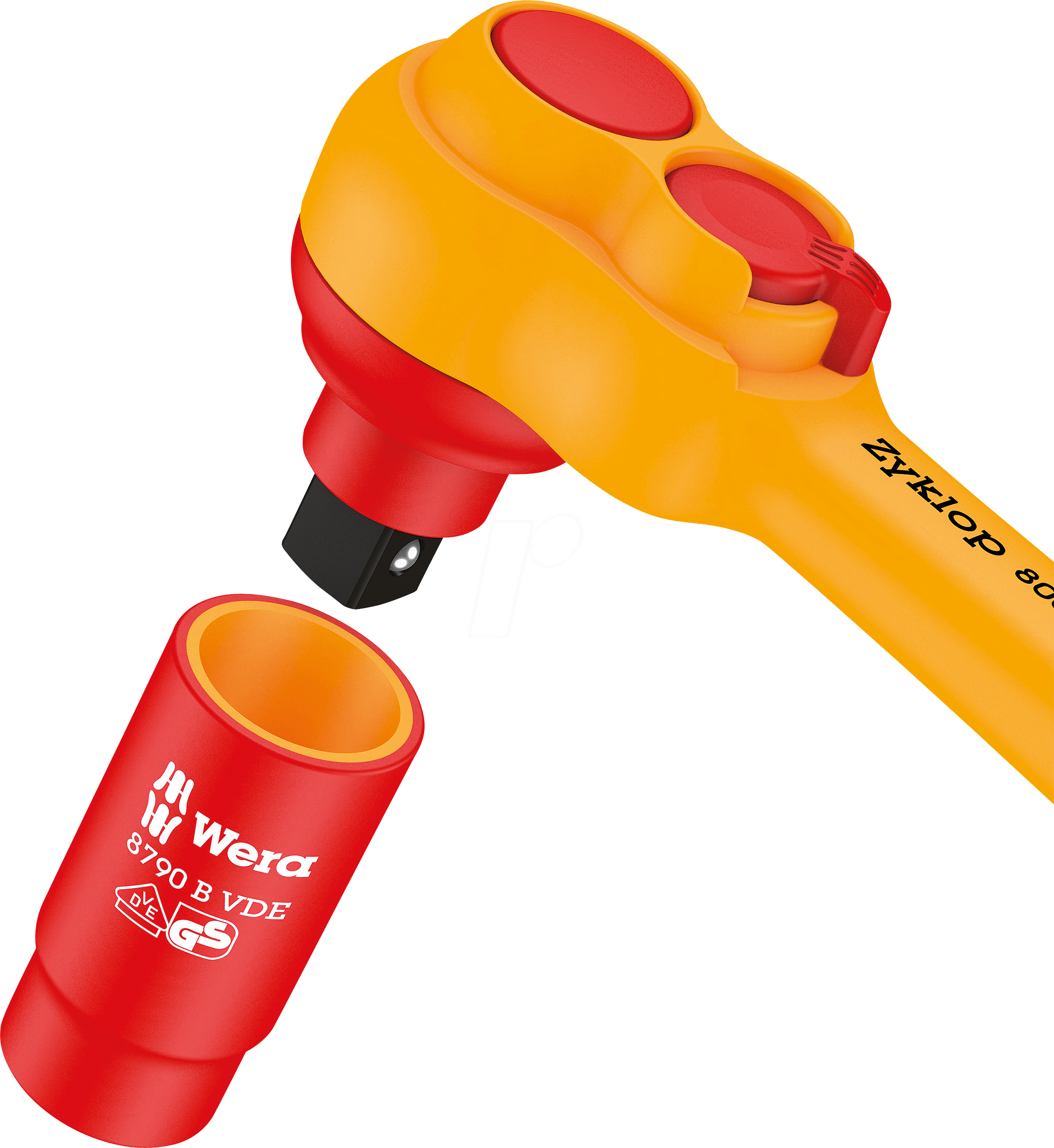 Vde Zyklop Ratchet, Insulated, With Switch Lever, With - Vde Ratsche (2043x2226)