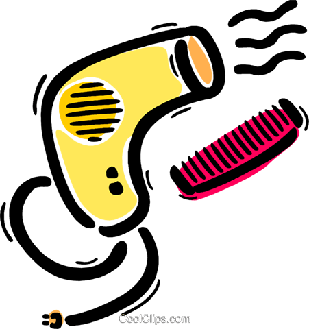 Hair Dryers Or Blow Dryers Royalty Free Vector Clip - Hair Dryer Vector Png (451x480)
