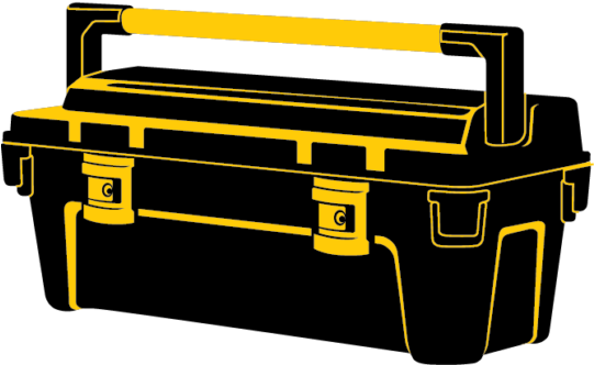 Master Tool Set - Tool Box Yellow Vector Png (540x352)