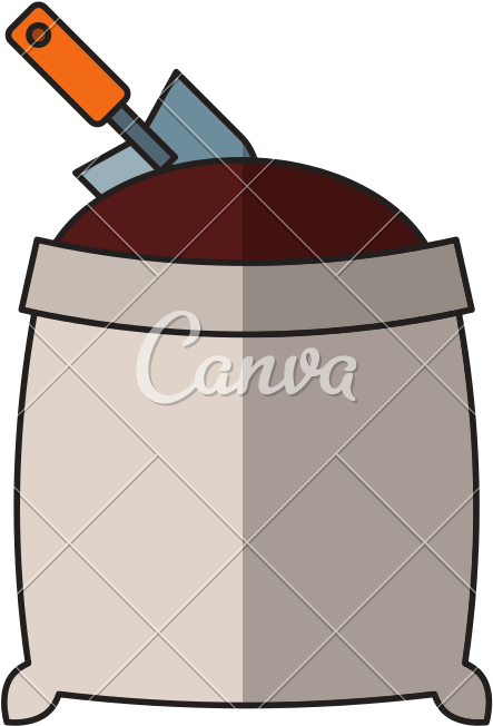 Sand Bag With Shovel Vector - Sack Of Sand Clip Art (800x800)