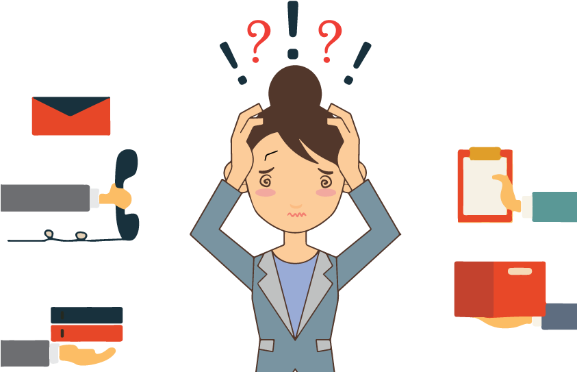 Stress Is An Emotional Disorder Caused Due To Disturbances - Cartoon (842x595)