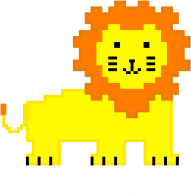 Lion - Halloween Pixel Art Witch (568x568)