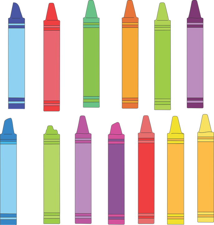 Crayon Clip Art Color Drawing Free Cliparts - Crayon De Couleurs Dessin (686x720)