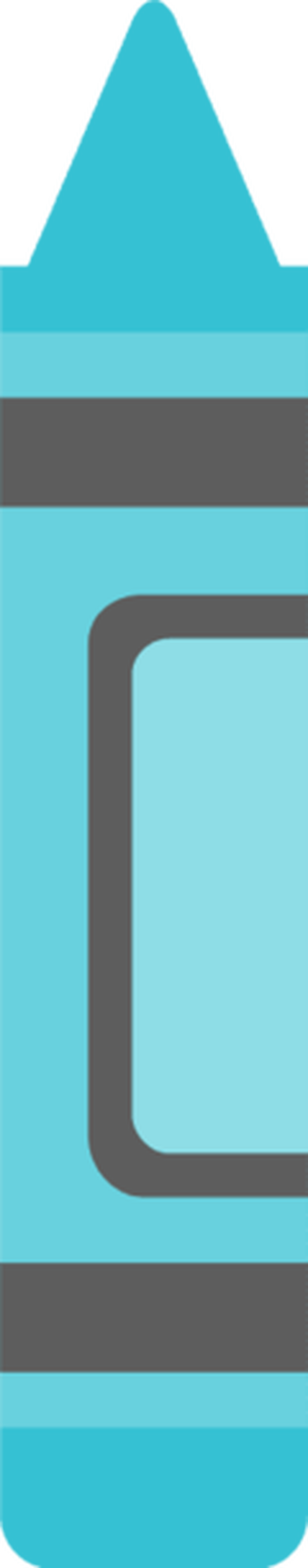 Turquoise Clipart Crayon - Electric Blue (900x4582)