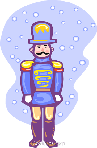 Toy Soldier In Snow Royalty Free Vector Clip Art Illustration - Cartoon (314x480)