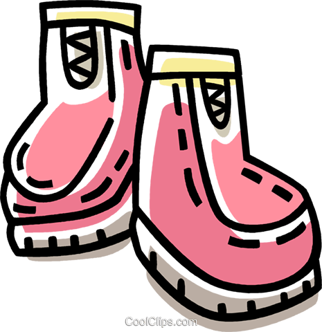 Winter Boots Royalty Free Vector Clip Art Illustration - Winter Boots Royalty Free Vector Clip Art Illustration (465x480)