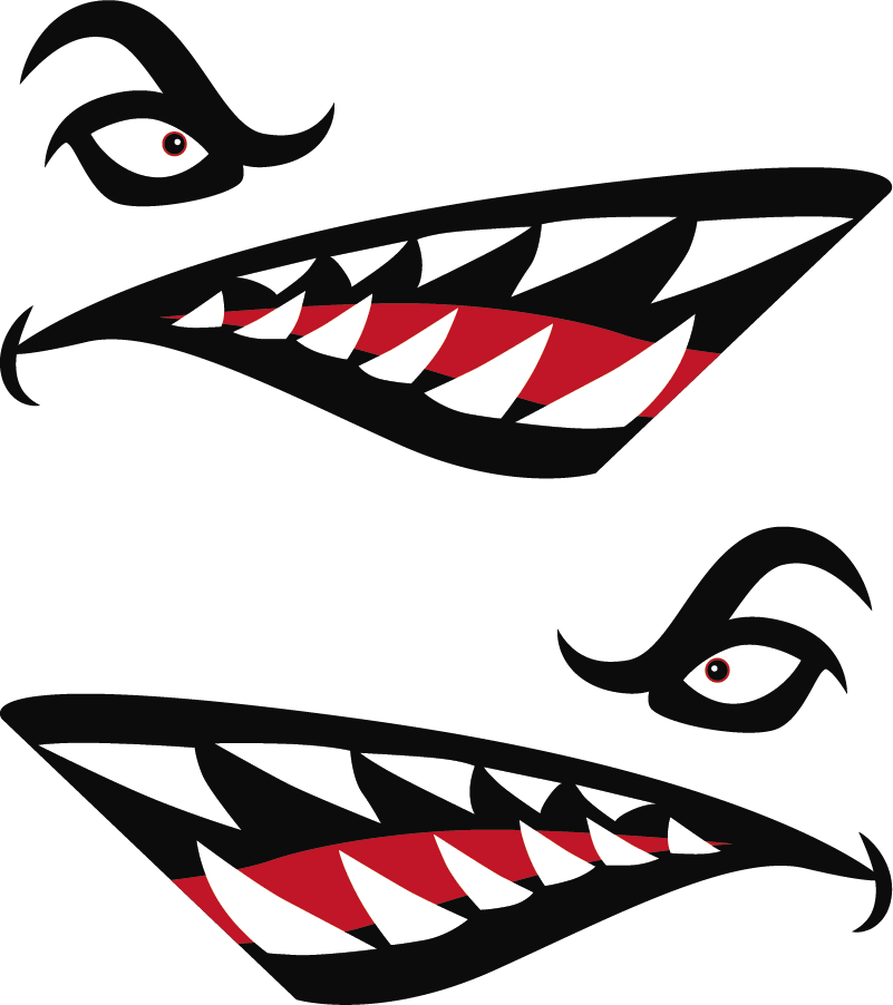 801 X 902 3 - Kayak Shark Mouth Decal (801x902)