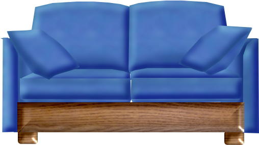 Móveis E Objetos Da Casa Art Furniture, Home Art, Clip - Studio Couch (600x500)